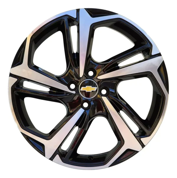 Jogo Roda Gm Onix/corsa Modena Aro 18 4x100 Preto Diamantado