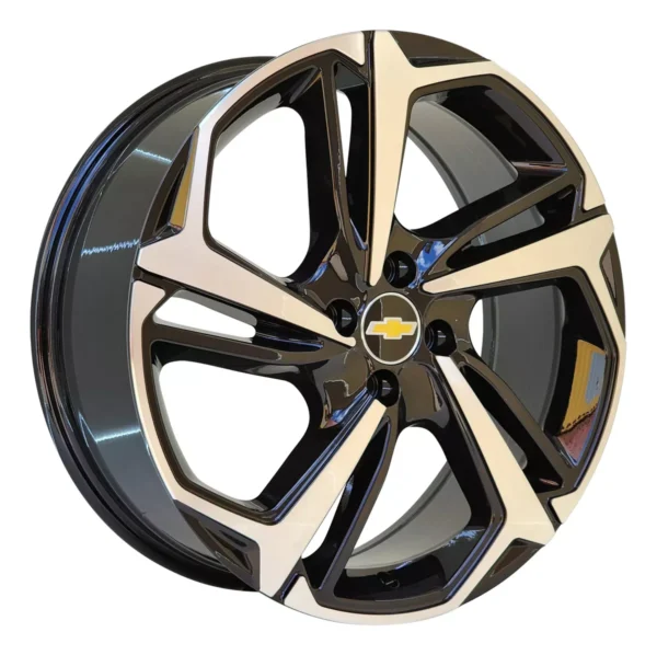 Alternative view of Jogo Roda Gm Onix/corsa Modena Aro 18 4x100 Preto Diamantado